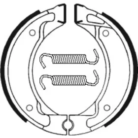 TECNIUM Scooter/Street/Off-Road/ATV Organic Brake shoes BA050 MBK / Yamaha 50cc 87-18