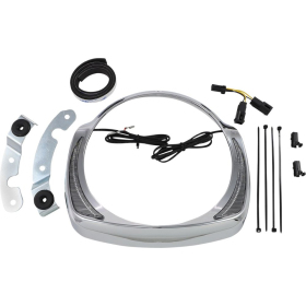 CIRO Fang® Headlight Bezels HARLEY DAVIDSON FLHT / FLHTCU / FLHTCUTG / FLHTCUTGSE / FLHTK / FLHTKL / FLHTKSE / FLHX / FLHXS / FLHXSE / FLHXST 1690-1923 06-25