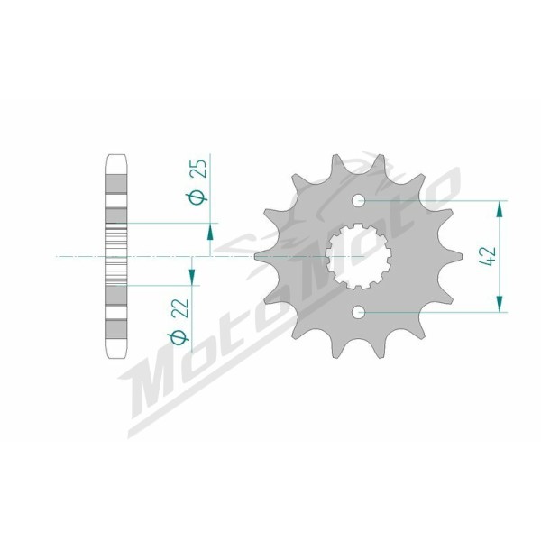 AFAM Steel Standard Front Sprocket 24500 - 530 14-16 teeth KAWASAKI Z / GPZ / GPX 400-600cc 79-97