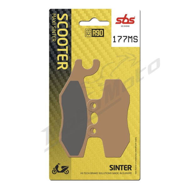 SBS MS Scooter Maxi 177MS Sintered Brake Pads Aprilia / Derbi / Gilera / Peugeot / Piaggio / Vespa 50-500cc 00-24