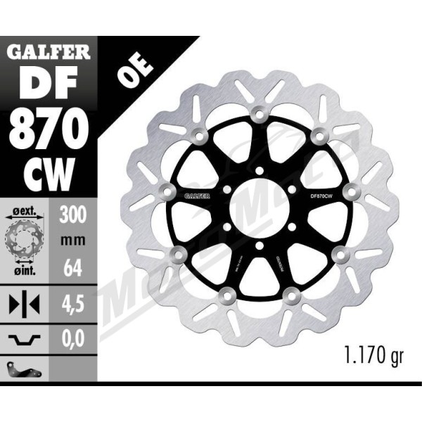GALFER Wave® Front Brake Rotor Ducati Monster / Multistrada 620-800cc 05-08