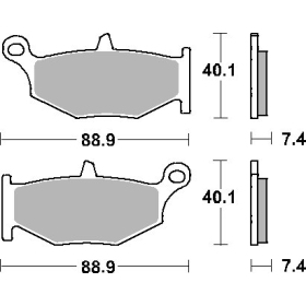 Sbs promotion kh419 street standart ceramic brake padsSuzuki GSX-R / GSX / DL 600-1300 08-25
