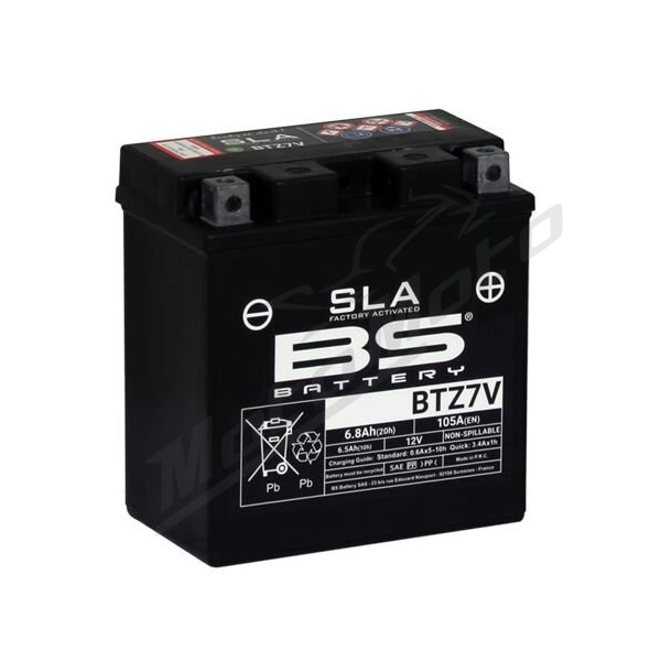 BS BATTERY SLA Factory-Activated AGM Maintenance-Free Batteries BTZ7V 12V 6.5Ah