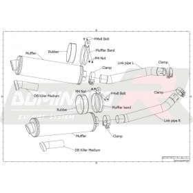 Exhausts kit Dominator ROUND KAWASAKI Z1000 2003-2006