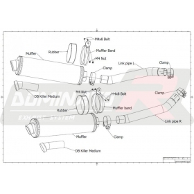 Duslintuvų kompl. Dominator ROUND KAWASAKI Z1000 2003-2006