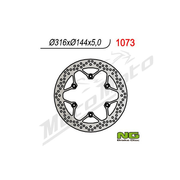 NG BRAKES Front Fixed Brake Disc 316mm Honda / Kymco 250-1100cc 88-09