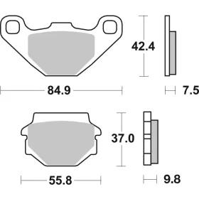 Brembo stabdžių trinkelės Carbon-Ceramic Off-Road ALFER / APRILIA / BUELL / GAS GAS / HUSABERG / HUSQVARNA / KAWASAKI / KYMCO / SANGYANG/SYM / SUZUKI / YAMAHA