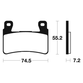 TECNIUM Sintered Metal Brake Pads MTR234 Hyosung GD / ST7 / GT 250/750 11-18