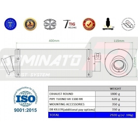 Exhaust kit Dominator ROUND APRILIA TUONO V4 1100RR 2015-2016