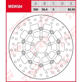 PRIEKINIS / GALINIS STABDŽIŲ DISKAS MSW504 HARLEY DAVIDSON 883-1923cc 2007-2023 1VNT