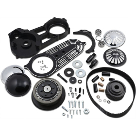 BELT DRIVES LTD. 2" Belt Drive Kit with Changeable Domes Harley Davidson FLHR / FLHRC 1584-1690cc 07-16