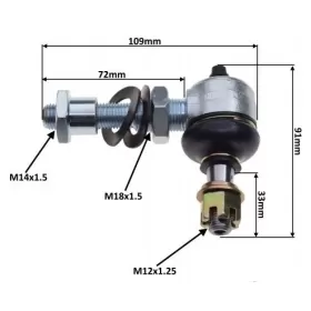Steering tie rod ball joint ATV 250cc (108mm length) M14/ M18/ M12 1pc