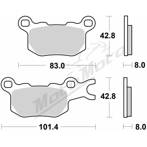SBS Brakepads Rear 1001PSI Can Am Defender / Traxter 427-976 16-23