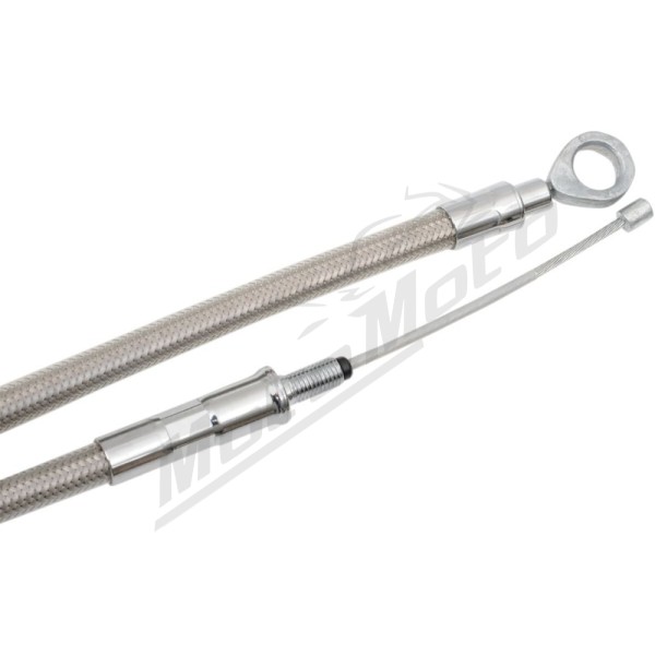 DRAG SPECIALTIES High-Efficiency Braided Stainless Steel Clutch Cable ​​​​​​​Harley Davidson FLD / FLSTC / FLSTF / FLSTFB / FLSTFBS 1450-1800cc 06-17