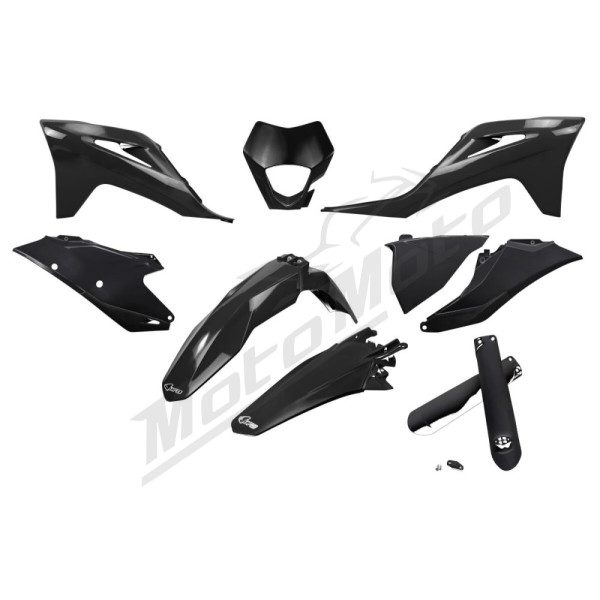 UFO Juodas plastikų komplektas Gas Gas EC / ECF / EX 250-350cc 21-23