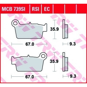 BRAKE PADS TRW MCB739SI OFFROAD