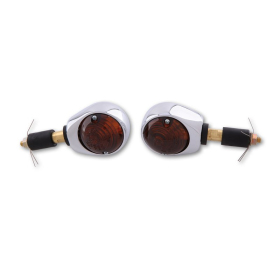 HIGHSIDER Smart Ochsenauge Universal bends chrome 2pcs