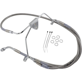 DRAG SPECIALTIES Extended Length Stainless Steel Brake Line Kit Harley Davidson FLHT / FLHTC / FLHTCI / FLHTCSE2 1340-1800cc 96-07