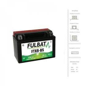 FULBAT Accumulator 8 Ah 120 A EN 12V YTX9-BS