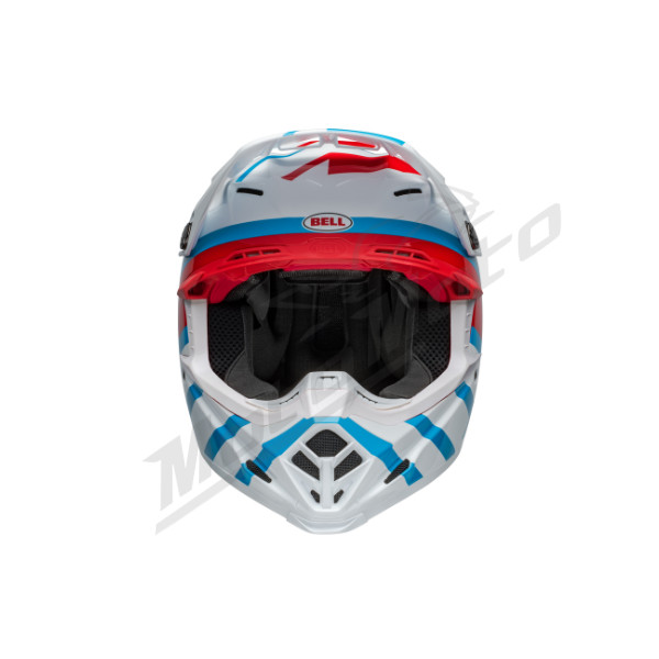 BELL Moto-9S Flex Helmet - Banshee Gloss White/Red