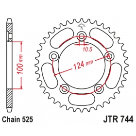 Rear sprocket JTR744