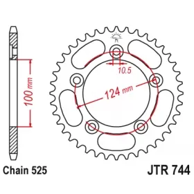 Rear sprocket JTR744