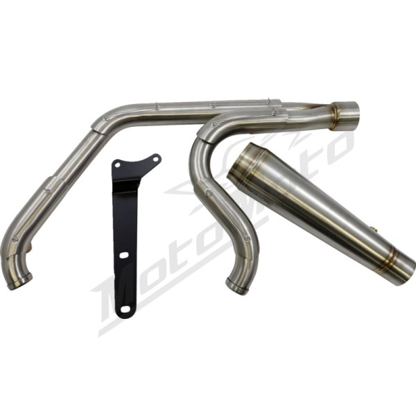 TRASK 2-into-1 Assault Exhaust System Harley Davidson FLH / FLHFB / FLHR / FLHRC / FLHRXS / FLHT 1750-1977cc 17-24