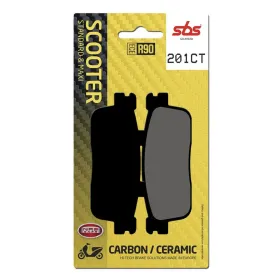 SBS Street 201CT Scooter Carbon Tech Organic Brake Pads Rear Daelim / Peugeot / SYM / TGB 125-300 07-20