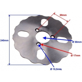 Rear brake disc ATV 250ST-9E 