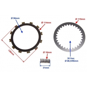 Clutch discs set SUZUKI 125cc 4T 4+5pcs
