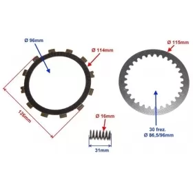 Clutch discs set SUZUKI 125cc 4T 4+5pcs