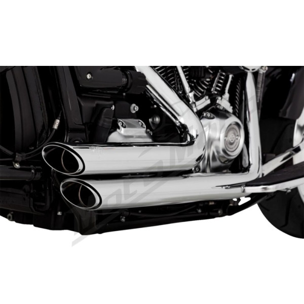 VANCE & HINES Shortshots Staggered Exhaust System Chrome Harley Davidson FLFB / FLFBS / FXBR / FXDR / FXDRS 1750-1923cc 18-24