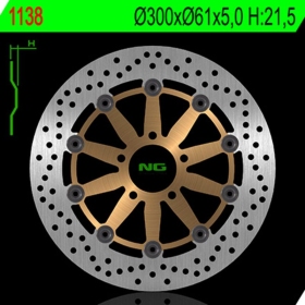 NG BRAKES 1138 plaukiojantis stabdžių diskas SUZUKI GSX-R 750 85-87