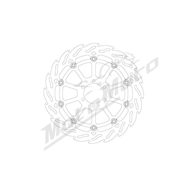 MOTO-MASTER Flame Front Left Floating Brake Disc Moto Guzzi Audace / California / Eldorado 1400 13-20