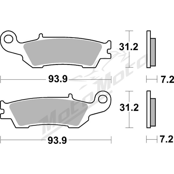 SBS RSI Offroad Racing 840RSI Sintered Brake Pads Fantic / Yamaha 125-450cc 07-22