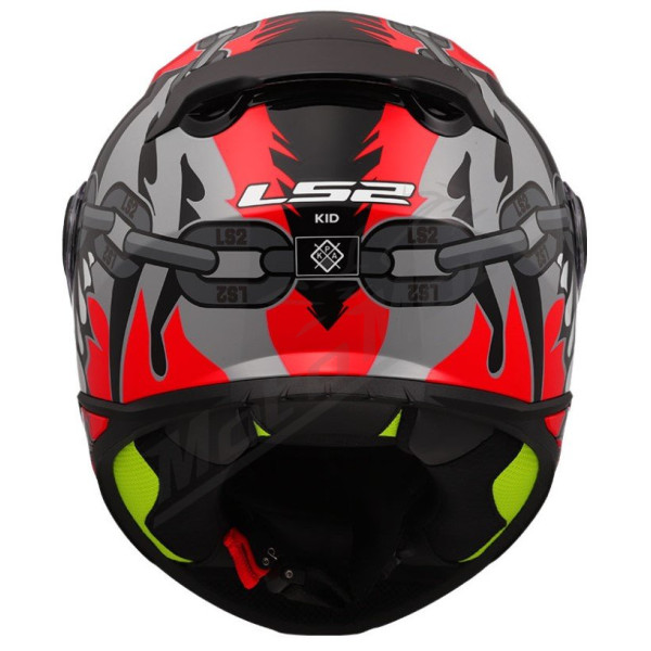 LS2 FF812 KID PUNK helmet - Grey Red, S