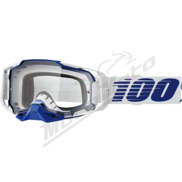 100% Armega Goggle (Clear lens) Blue