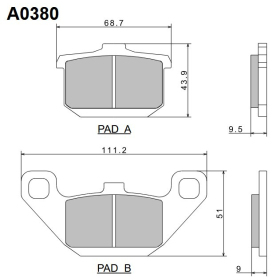 Nissin Brake Pads Kawasaki GTR / Eliminator / EN / FX / GPZ / KR / Vulcan 250-1500cc 83-99
