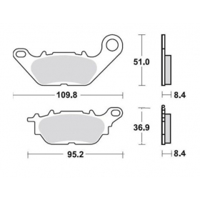 STABDŽIŲ TRINKELĖS FERODO FDB2238EF / MCB812 STANDARD ECO FRICTION