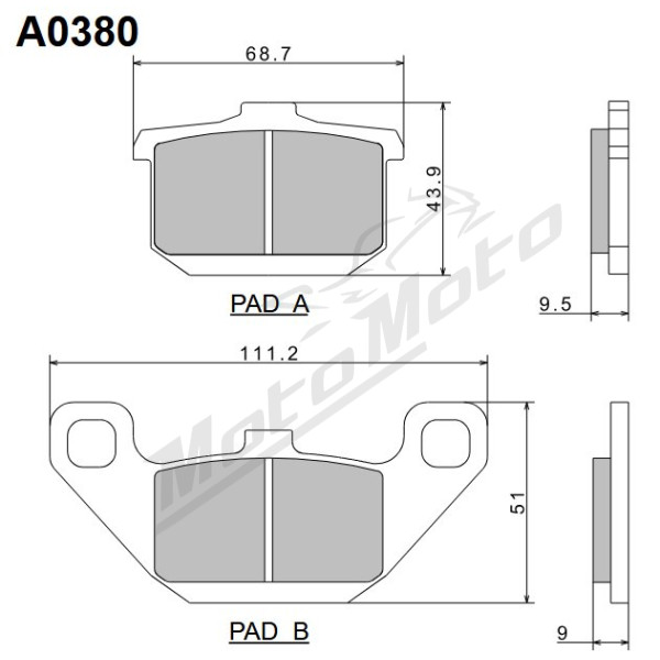 Nissin Brake Pads Kawasaki GTR / Eliminator / EN / FX / GPZ / KR / Vulcan 250-1500cc 83-99
