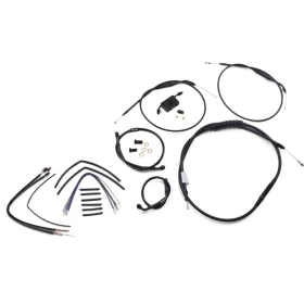 BURLY BRAND Extended Handlebar Cable and Brake Line Kit for Sportsters with ABS Harley Davidson 883-1200cc 14-22