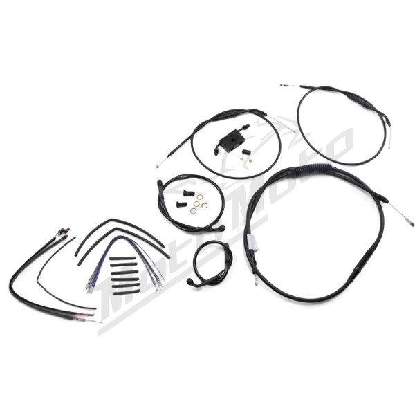 BURLY BRAND Extended Handlebar Cable and Brake Line Kit for Sportsters with ABS Harley Davidson 883-1200cc 14-22