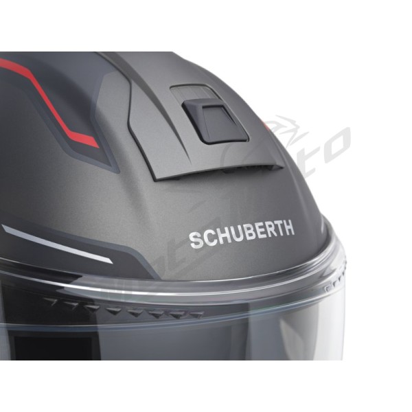 Atverčiamas šalmas Schuberth C5 Omega Juoda / Raudona