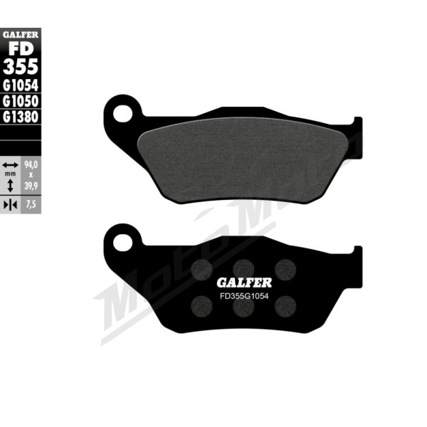 GALFER Semi-Metallic stabdžių trinkelės MBK / Yamaha 125-250cc 05-15