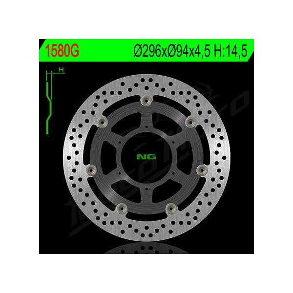 NG Front Floating Brake Disc 296X94X4.5mm Honda CB / CBR 600cc 07-13