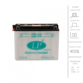 LANDPORT Battery 16 Ah 210A EN 12V LB16AL-A2