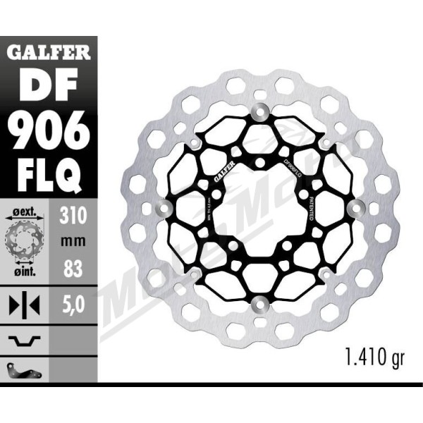GALFER Brake Rotor Floating Cubiq Triumph BONNEVILLE / DAYTONA 675-1200cc 12-24