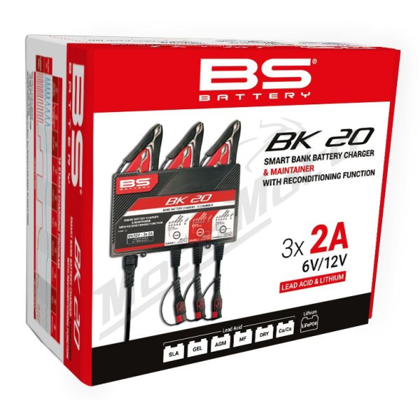 Akumuliatoriaus parkovėjas BS BATTERY SMART 12V 3X2A