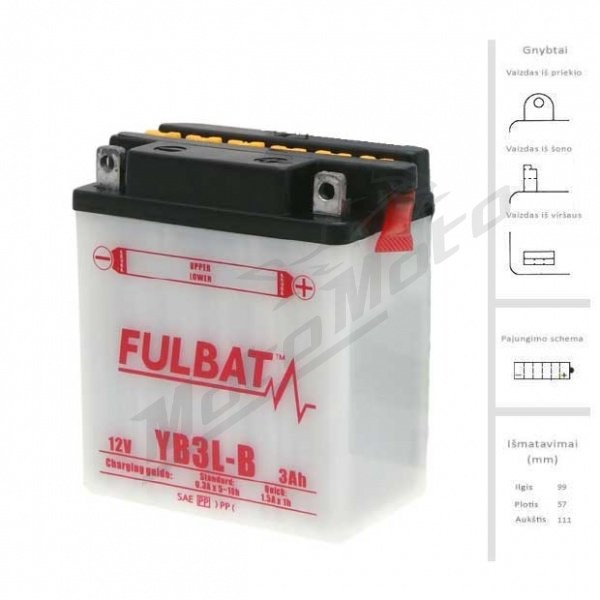 FULBAT Accumulator battery 3 Ah 32 12V B3L-A