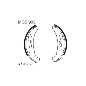 TRW Brake shoes Piaggio Cosa 125-200 88-96